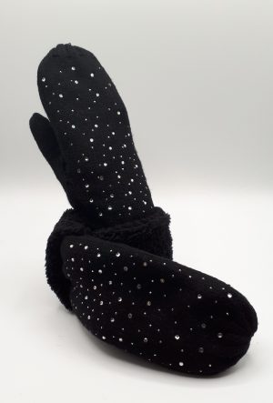 Glitter Mitten Black
