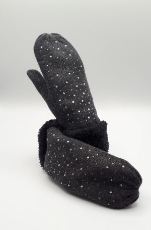 Glitter Mitten Charcoal
