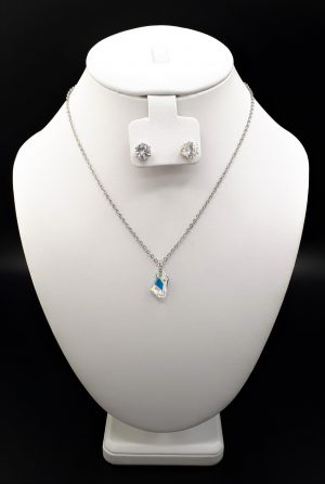 Crystal Square Taper Necklet