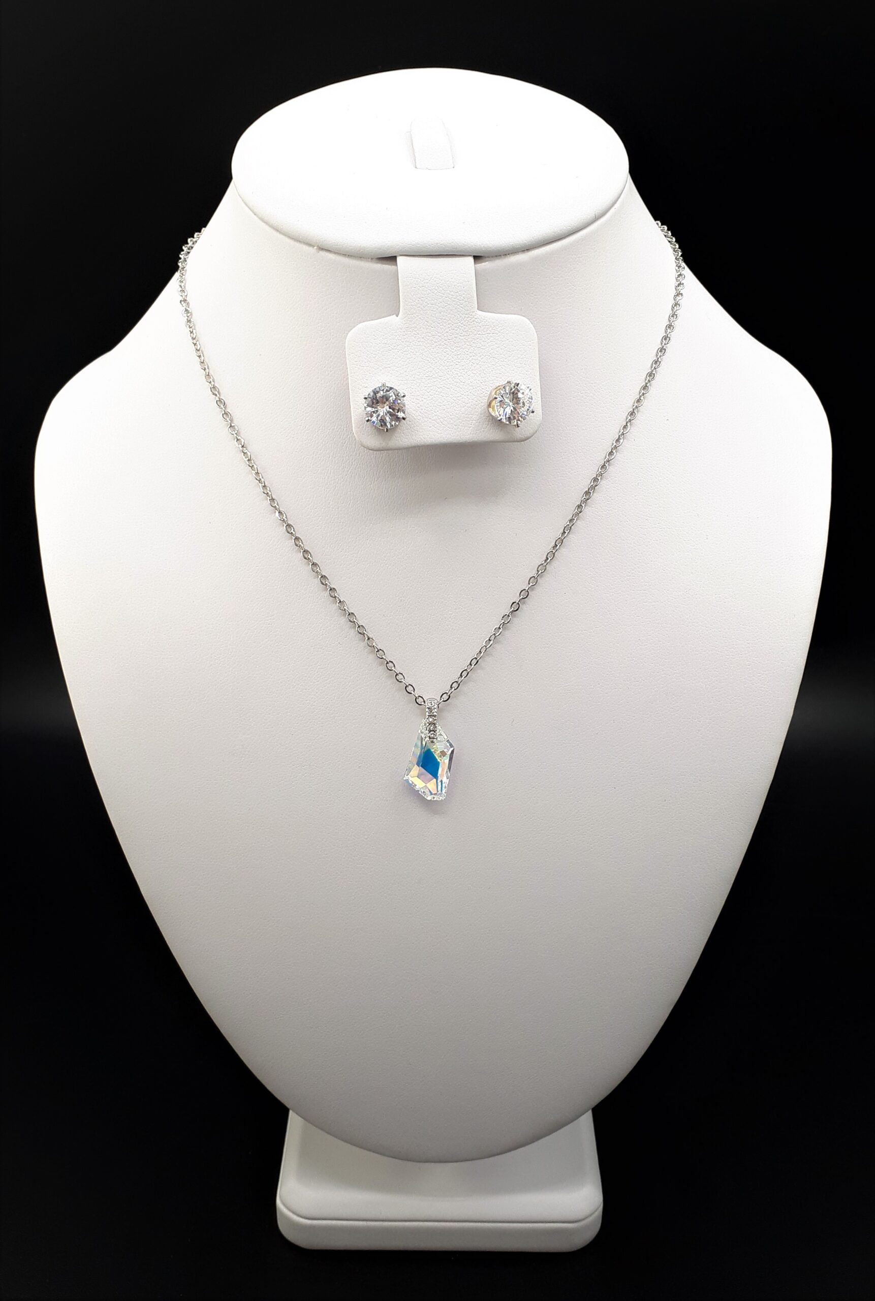 Crystal Square Taper Necklet