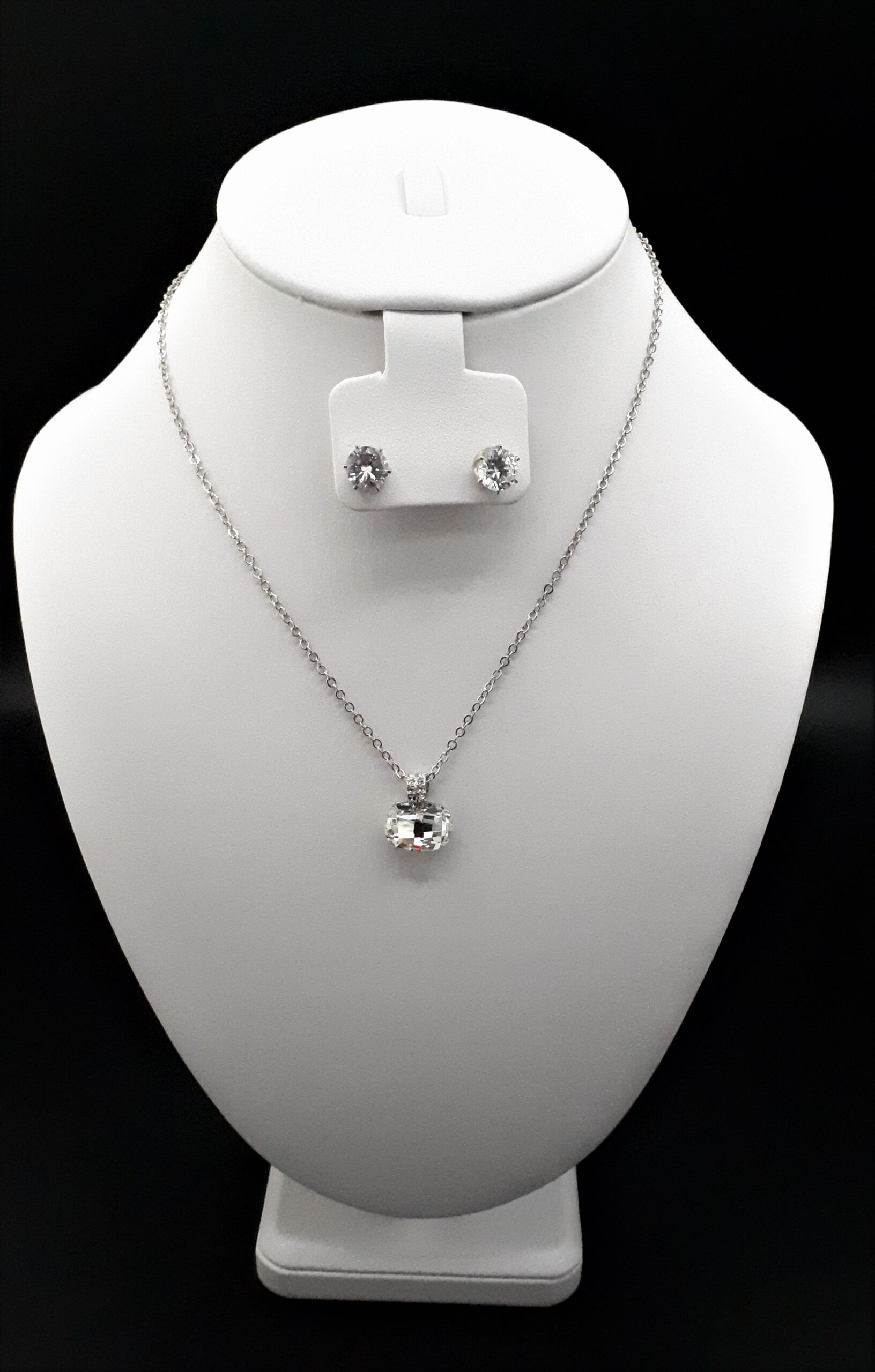 Crystal Cushion Cut Necklet