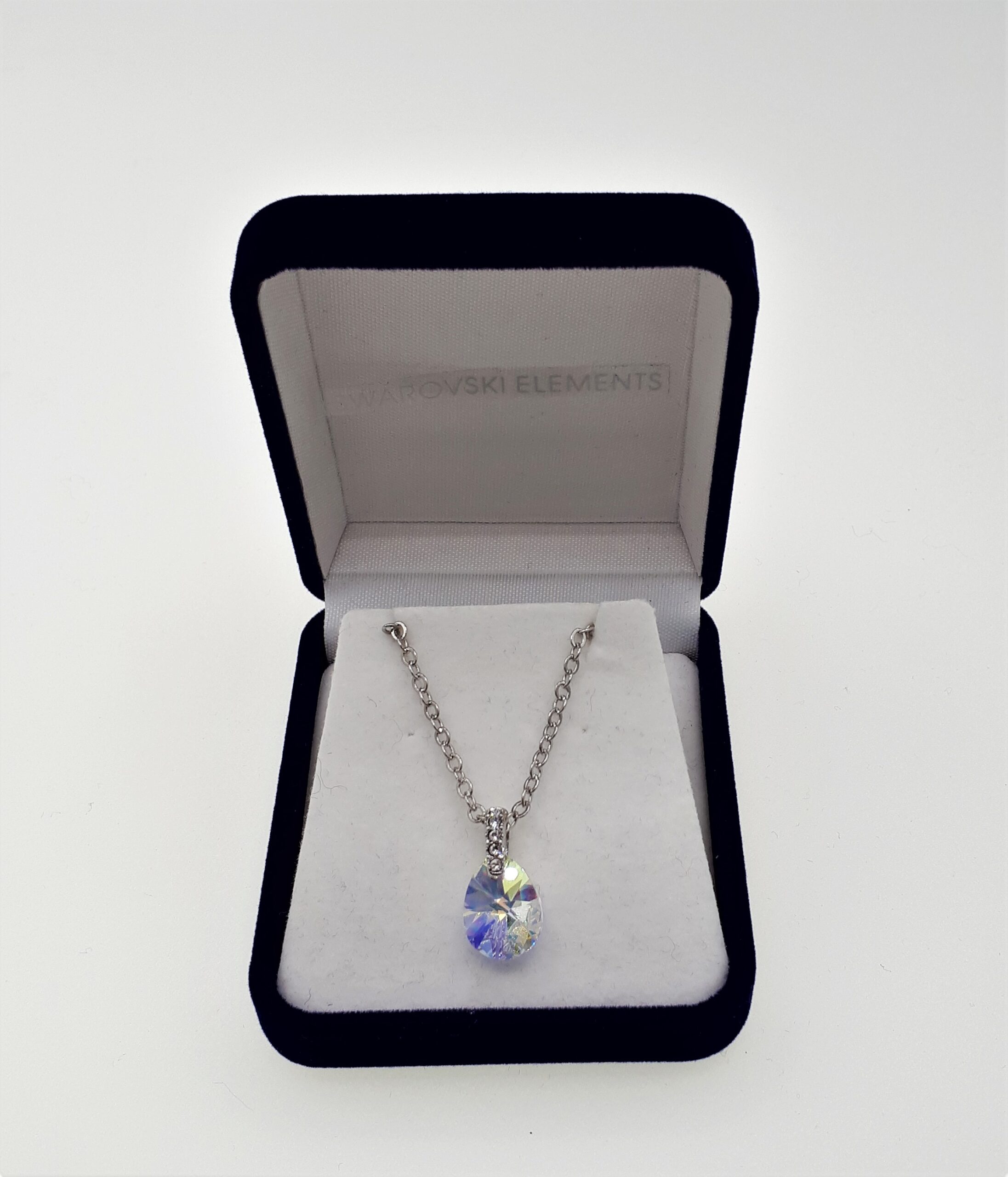 Crystal Petite Teardrop Necklet - Image 3